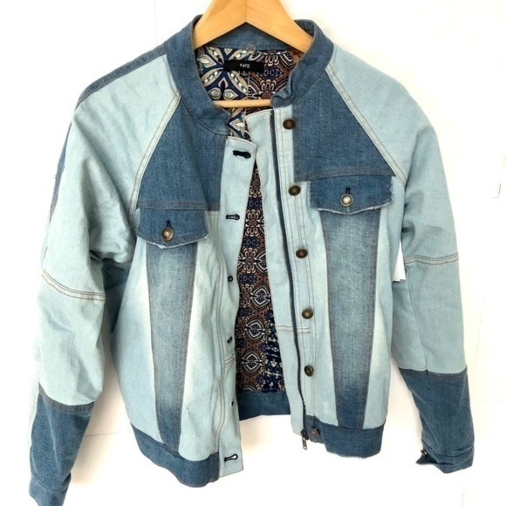 FATE Jeans patchwork coat